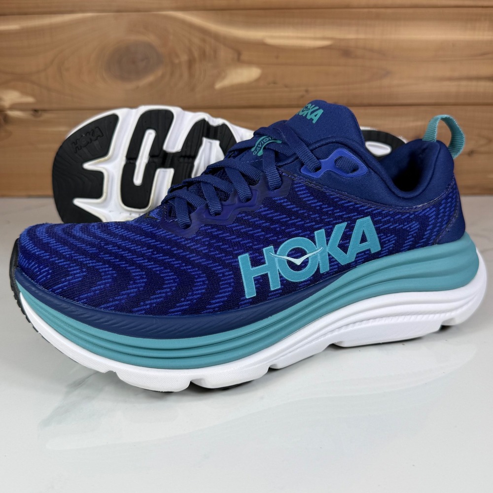 Hoka Gaviota 5 Bellwether Blue/Evening Sky Running Shoes 1134235 Womens 7.5 B